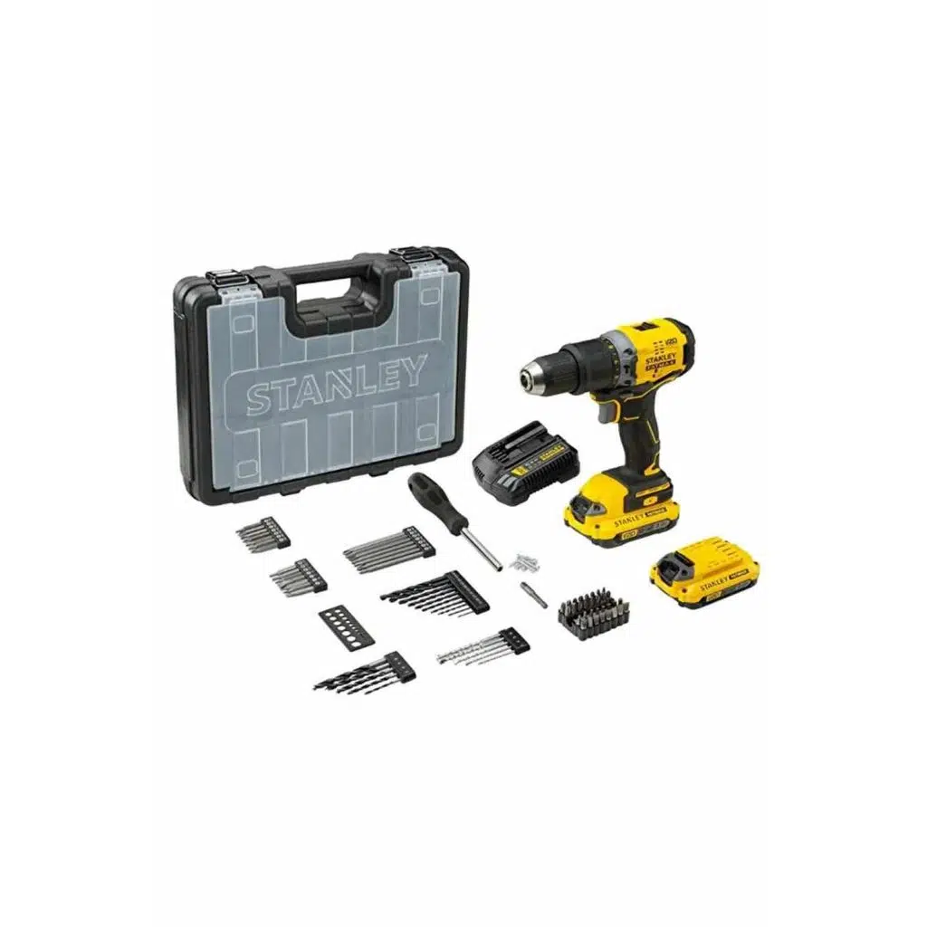 Fatmax Scd700D2Ka 18V 2Ah V20 Çift Akü Darbesiz Matkap + 100 Parça Aksesuar Seti