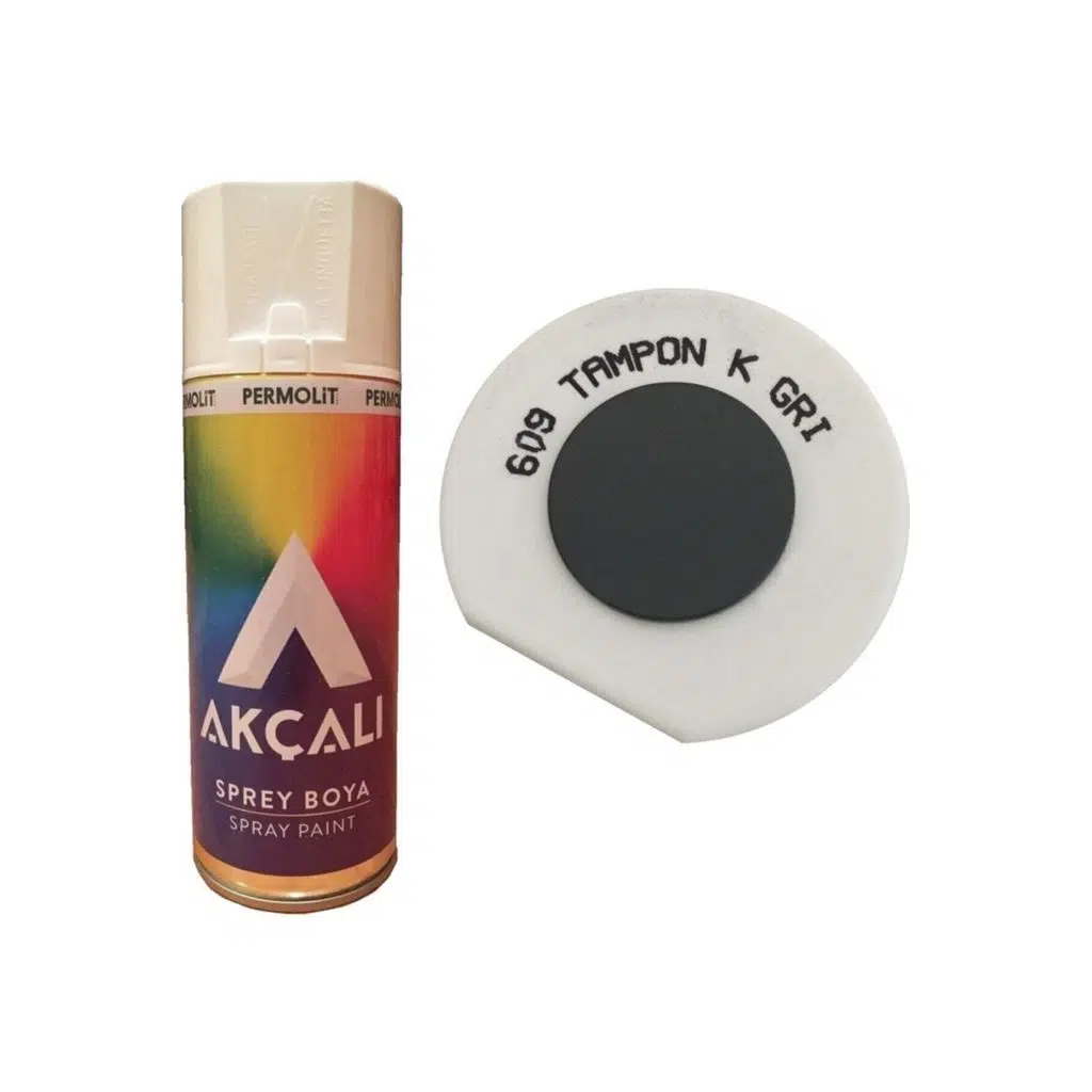 AKÇALI SPREY BOYA KOYU TAMPON GRİ 609