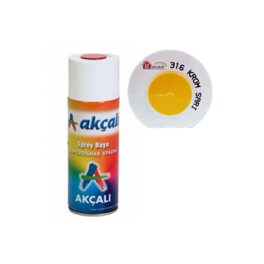 AKÇALI SPREY BOYA KROM SARI 316