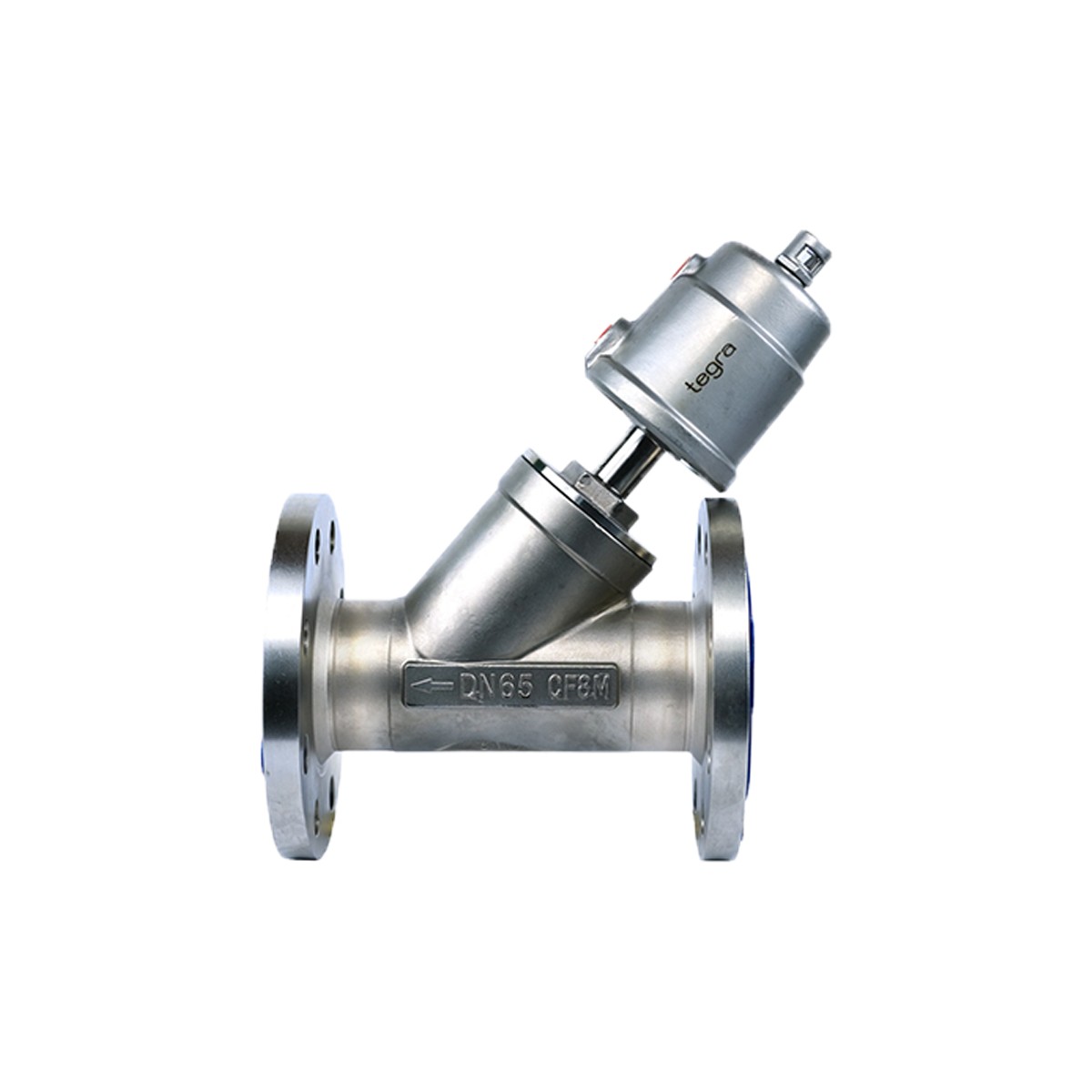 DN40 PNOMATİK PİSTONLU YTİPİ VANA FLANŞLI 316