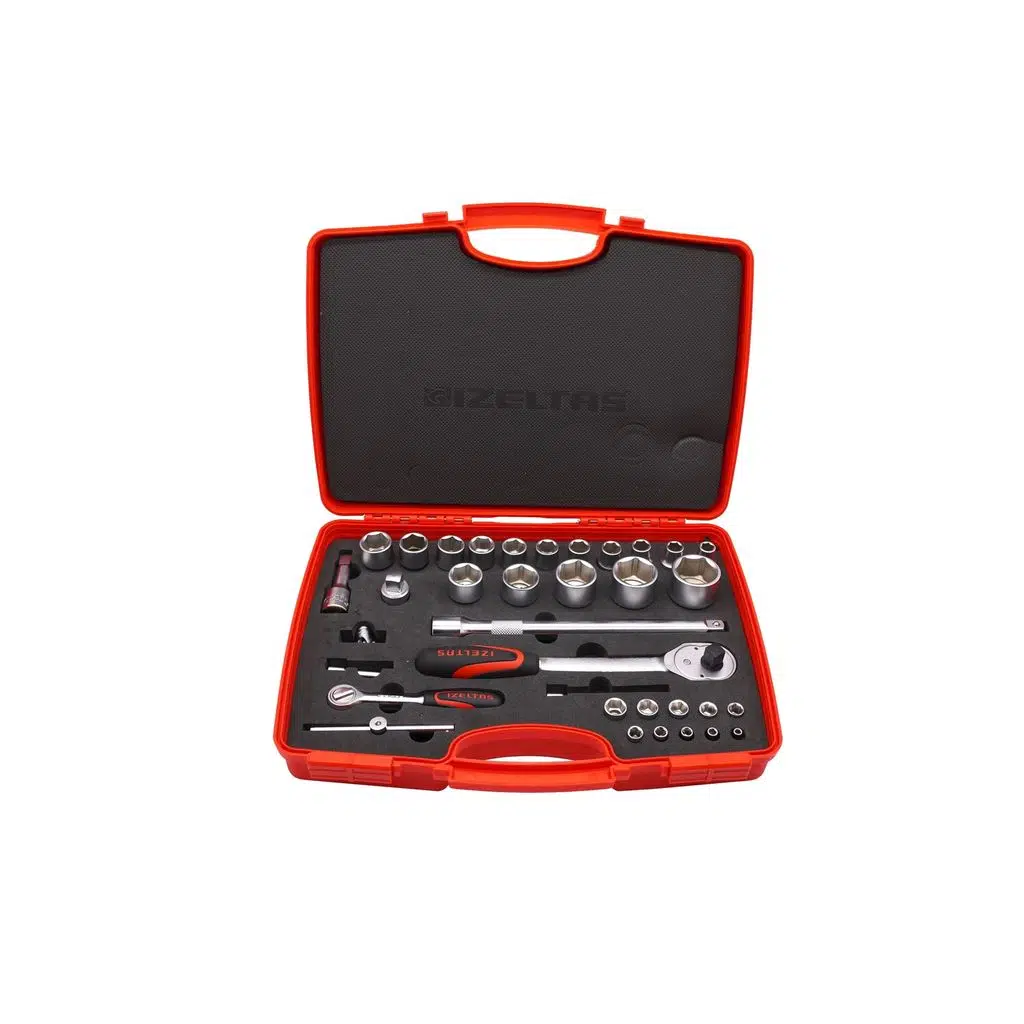 İZELTAŞ 1/4-1/2 ALTI KÖŞE LOKMA ANAHTAR TKM 35 SET