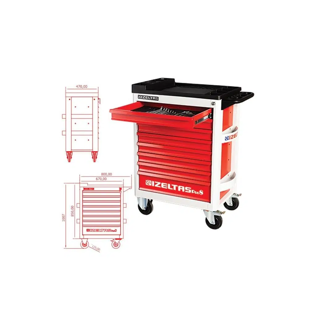 İZELTAŞ PRO8 TAKIM ARABASI 206 PARÇA