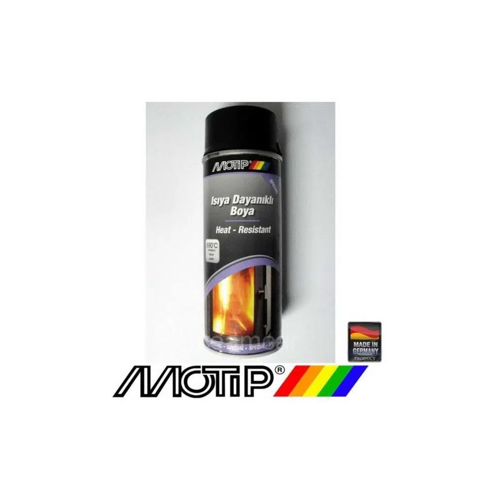 MOTİP 334115 ISIYA DAYANIKLI SPREY BOYA 690°c SİYAH