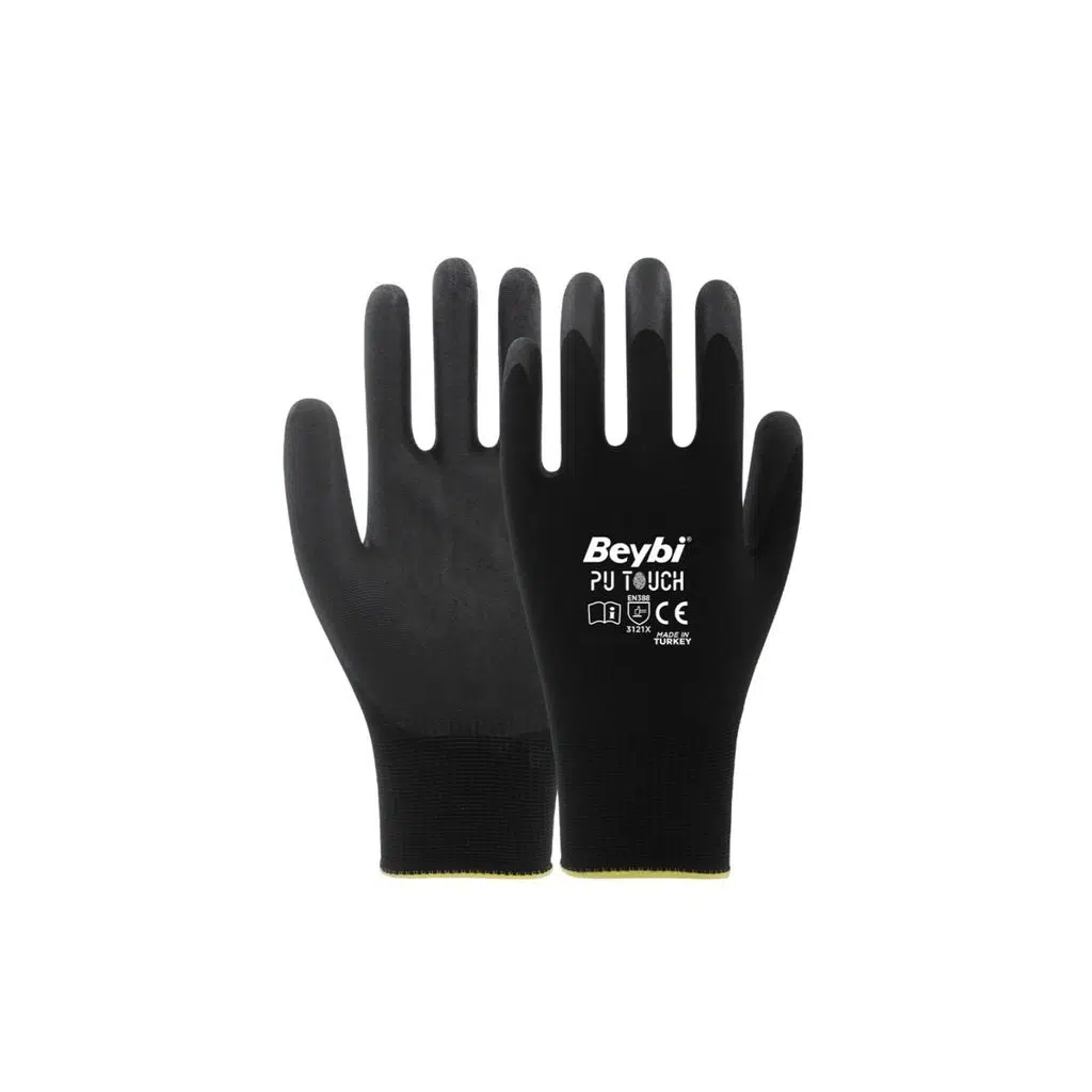 Pu Touch Polyester Örgü Pu Kaplı Iş Eldiveni 10 Beden 12 Çift